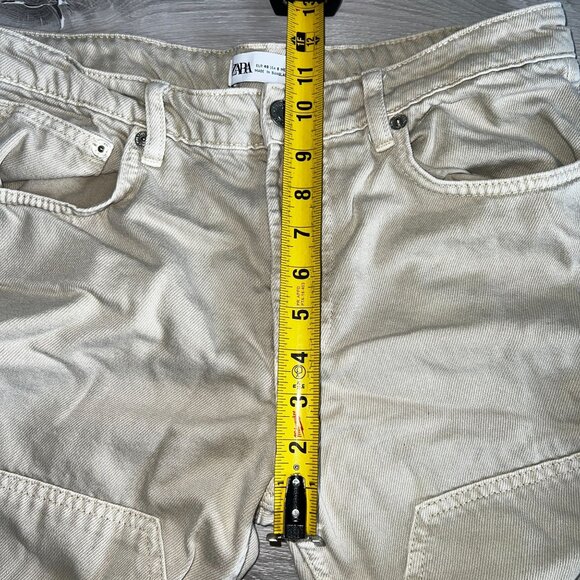 Zara Tan Wide-Leg Pants - Picture 6 of 7